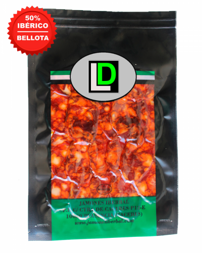 Chorizo de bellota ibérico loncheado 