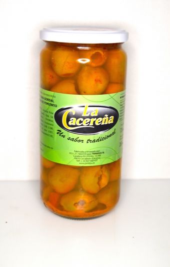Aceituna gordal rellena de pimiento La Cacereña