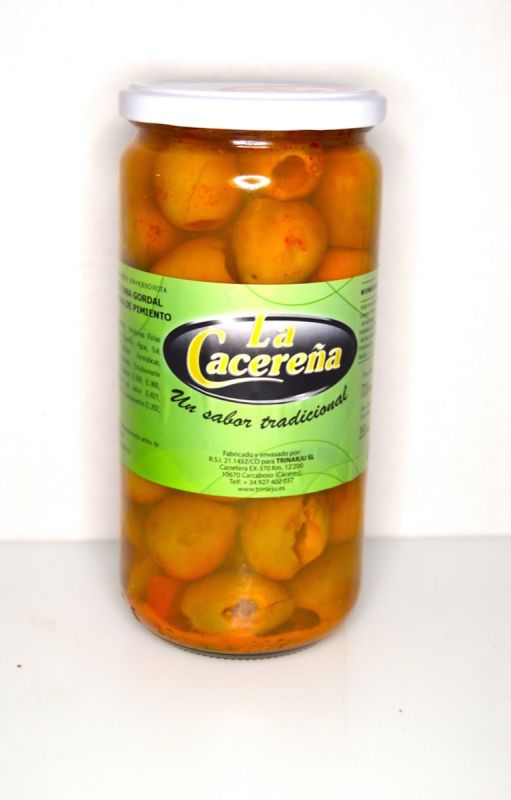 Aceituna gordal rellena de pimiento La Cacereña