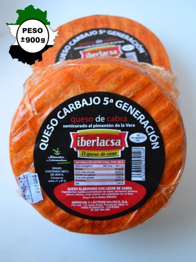 Queso de cabra semicurado al Pimentón de la Vera 